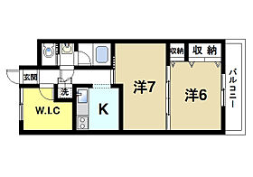 奈良県天理市川原城町（賃貸マンション2K・7階・52.00㎡） その2