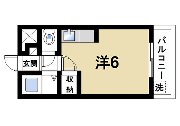 奈良県天理市田井庄町(賃貸マンション1R・3階・20.00㎡)の写真 その2