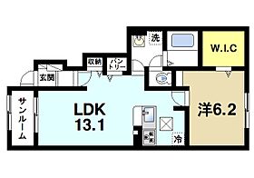 シェルブール  ｜ 奈良県大和郡山市筒井町（賃貸アパート1LDK・1階・50.52㎡） その2