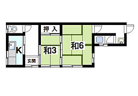 杉山連棟  ｜ 奈良県奈良市勝南院町（賃貸テラスハウス2K・1階・37.90㎡） その2