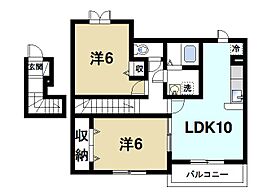 奈良県天理市石上町（賃貸アパート2LDK・2階・55.84㎡） その2