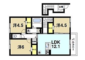 奈良県奈良市法華寺町（賃貸アパート3LDK・2階・69.15㎡） その2