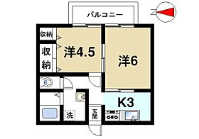 ハイツゼンII  ｜ 奈良県奈良市築地之内町（賃貸アパート2K・2階・35.00㎡） その2