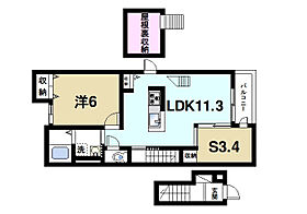 京都府木津川市城山台6丁目（賃貸アパート2LDK・2階・49.20㎡） その2