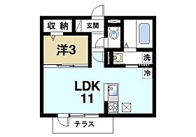 彩鹿/saika  ｜ 奈良県奈良市学園朝日町（賃貸アパート1LDK・1階・35.05㎡） その2