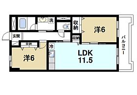 CENTURY・アスカIII  ｜ 奈良県生駒郡安堵町大字東安堵（賃貸マンション2LDK・7階・56.00㎡） その2