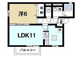 カクタスフローラB  ｜ 奈良県大和郡山市筒井町（賃貸アパート1LDK・1階・40.51㎡） その2