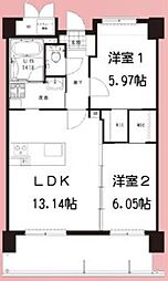 間取図画像 2LDK