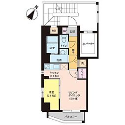 アストア薬院 1LDKの間取図画像