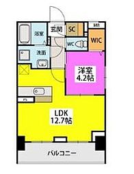 クレアシオン 1LDKの間取図画像