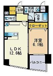 コンソラトゥール博多 1LDKの間取図画像