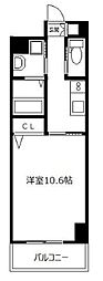 ウェルカム県庁口 1Kの間取図画像