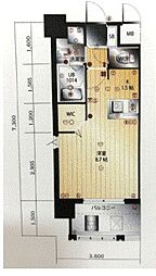 ラファセエスペランサ大濠 ワンルームの間取図画像