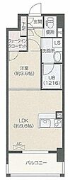 OrchidResidence上呉服 1LDKの間取図画像