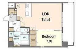 S-RESIDENCE大手門awesome 1LDKの間取図画像