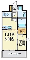 エンクレスト大手門GLOW 1LDKの間取図画像