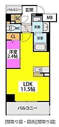 ナッジワン香椎駅前 1LDKの間取図画像