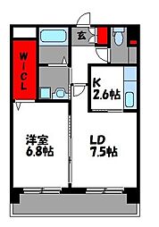 アスティオスみやび 1LDKの間取図画像
