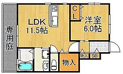 グラシア和白参番館 1LDKの間取図画像