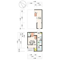 Y's香住ヶ丘 1Kの間取図画像