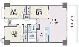 アイランドシティインフィニガーデンS棟 3LDKの間取図画像