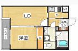 レジデンス千早スクエア 1LDKの間取図画像