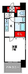 サヴォイ箱崎セントリシティ 1Kの間取図画像