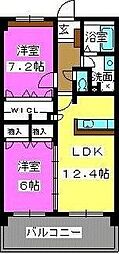 リバーランド箱崎5 2LDKの間取図画像