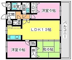 映好庵 3LDKの間取図画像