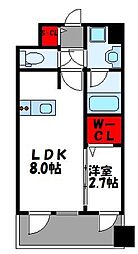 グランフォーレ千早マークスクエアウエストウイング 1LDKの間取図画像