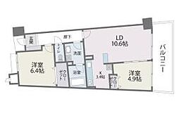 アイランドシティインフィニガーデンN棟 2LDKの間取図画像