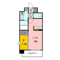 モダンパラッツォ箱崎駅前 1LDKの間取図画像