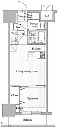 エンクレスト吉塚駅前2 1LDKの間取図画像