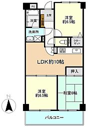 サンヒルズ湯本 3LDKの間取り