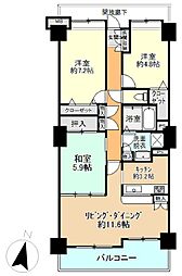 グラン・ディ・セーラムT1 3LDKの間取図画像