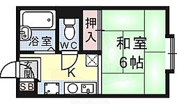 Tハイツ-1 1Kの間取図画像