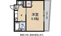 メゾンドパレス荒田 1Kの間取図画像