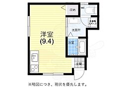 神戸市兵庫区御崎町2丁目アパート ワンルームの間取図画像