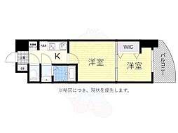 セレニテ神戸ミラクシュッド 2階2Kの間取り