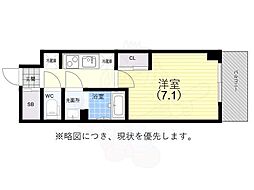 GENOVIA神戸湊川公園 1Kの間取図画像