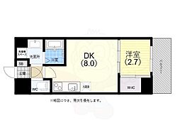 セレニテ神戸西エクラ 1DKの間取図画像