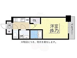 アドバンス神戸マーレ 1Kの間取図画像