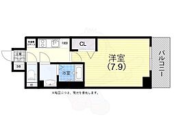 プレサンス神戸セレスティア 1Kの間取図画像