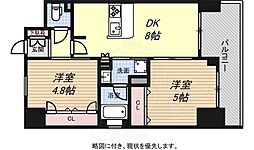 エステムコート神戸ハーバーランド前5アクア 1SLDKの間取図画像