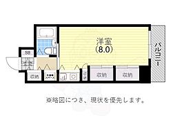 ブルームライフ兵庫 1Kの間取図画像