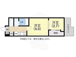 セレニテ兵庫エクラ 2Kの間取図画像