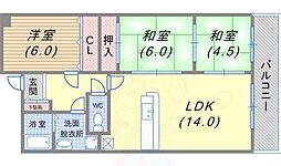 ベルコート御蔵 3LDKの間取図画像