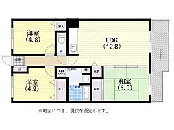 プランドール兵庫駅南通 3LDKの間取図画像