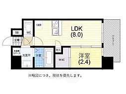 セレニテ神戸西エクラ 1LDKの間取図画像