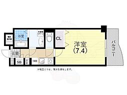 神戸アスタカレッジハイツ 1Kの間取図画像